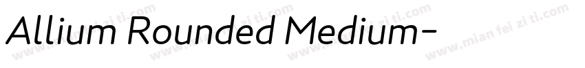 Allium Rounded Medium字体转换